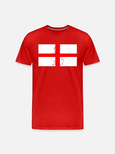Drapeau de l’Angleterre - T-shirt bio Premium Homme - rouge