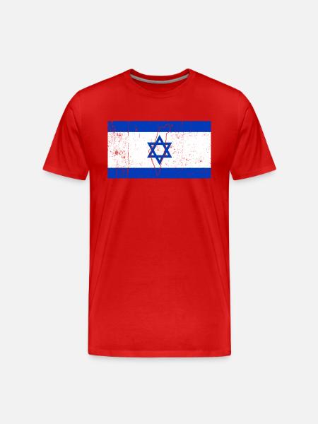 Drapeau d’Israël - T-shirt bio Premium Homme - rouge