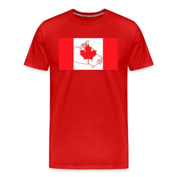Canada - T-shirt bio Premium Homme - rouge - Devant - Damien (186cm)