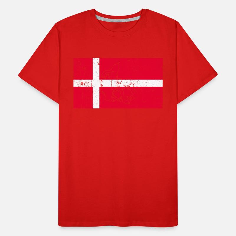 Drapeau du Danemark T-shirt bio Premium Homme