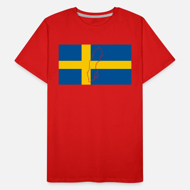 Drapeau de la Suède T-shirt bio Premium Homme