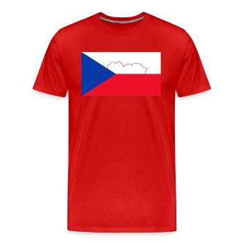 Tschechien Flagge - Männer Premium Bio T-Shirt - Rot - Vorne - Damien (186cm)