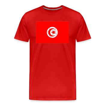 Tunesien Flagge - Männer Premium Bio T-Shirt - Rot - Vorne - Damien (186cm)