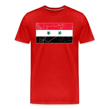 Drapeau de l’Irak - T-shirt bio Premium Homme - rouge - Devant - Damien (186cm)