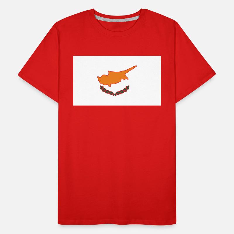 Drapeau de Chypre T-shirt bio Premium Homme