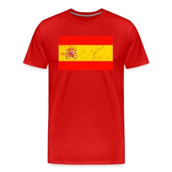 Drapeau de l’Espagne - T-shirt bio Premium Homme - rouge - Devant - Damien (186cm)