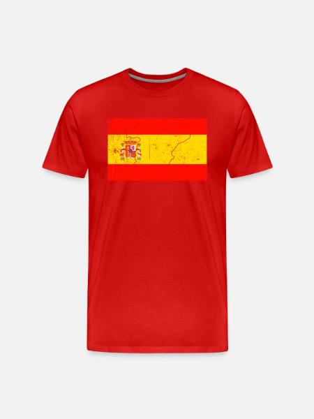 Drapeau de l’Espagne - T-shirt bio Premium Homme - rouge
