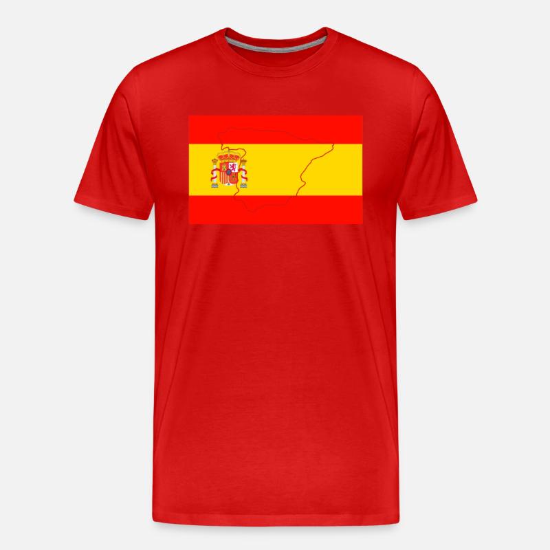 Spanien Flagge - Männer Premium Bio T-Shirt - Rot