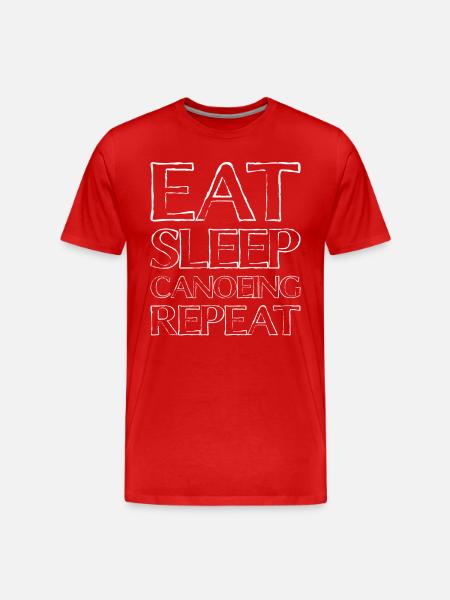 Eating Sleep Canoe - Men's Premium Organic T-Shirt - red