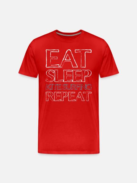 Nourriture Sleep Kiting - T-shirt bio Premium Homme - rouge
