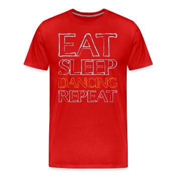 Manger sleep dancing - T-shirt bio Premium Homme - rouge - Devant - Damien (186cm)