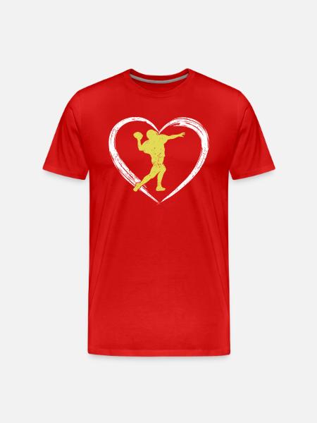 Rugby love - Men's Premium Organic T-Shirt - red