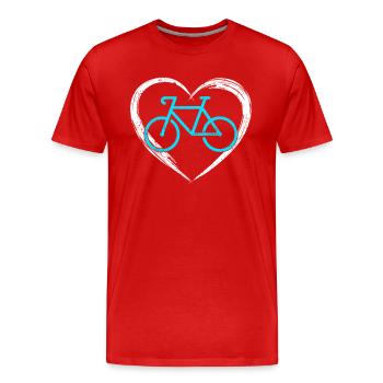 Amour du vélo - T-shirt bio Premium Homme - rouge - Devant - Damien (186cm)