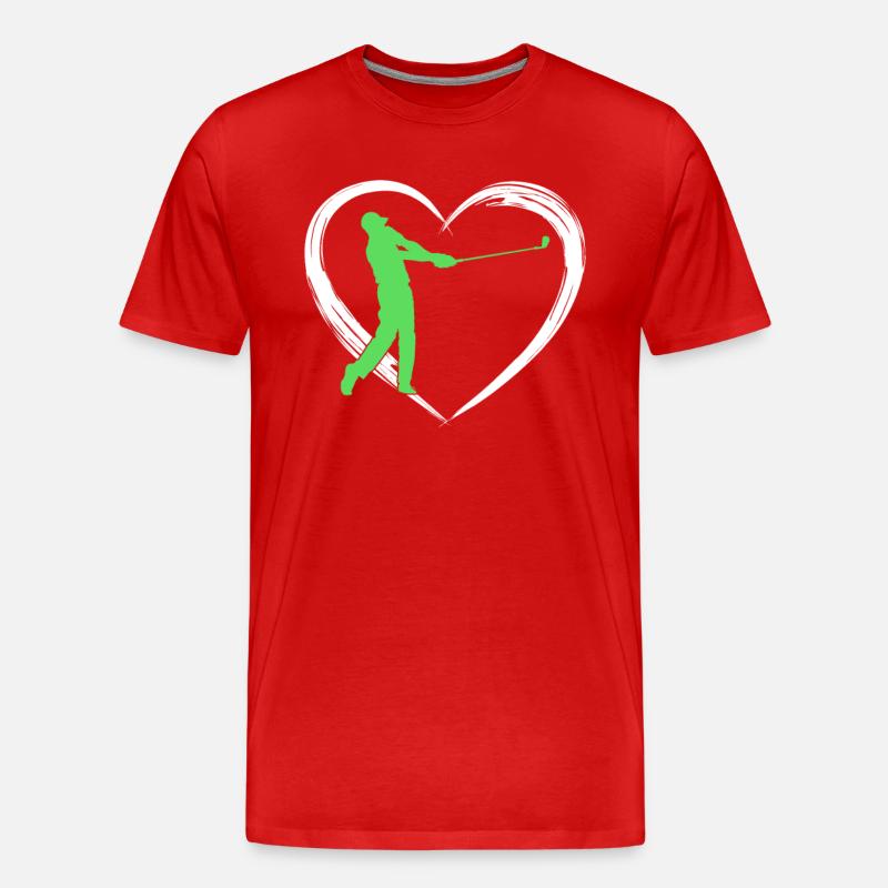 Golf love - Männer Premium Bio T-Shirt - Rot