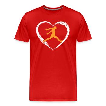 l’amour du paintball - T-shirt bio Premium Homme - rouge - Devant - Damien (186cm)