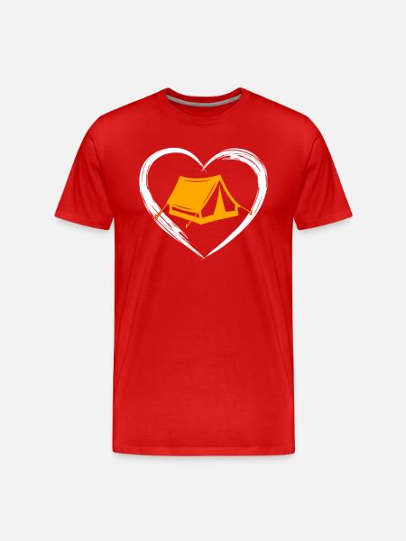 Camping love - Men's Premium Organic T-Shirt - red
