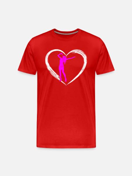 Singen love - Männer Premium Bio T-Shirt - Rot