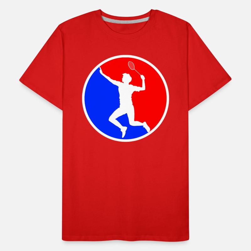 Badminton Logo Men's Premium Organic T-Shirt