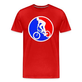 Logo bmx - T-shirt bio Premium Homme - rouge - Devant - Damien (186cm)