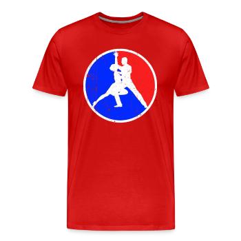 Tanzen Logo - Männer Premium Bio T-Shirt - Rot - Vorne - Damien (186cm)