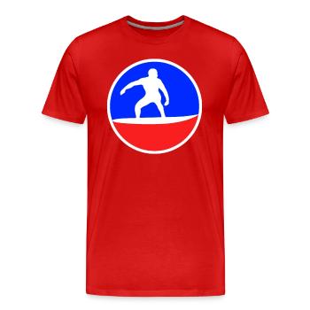 Logo de surf - T-shirt bio Premium Homme - rouge - Devant - Damien (186cm)