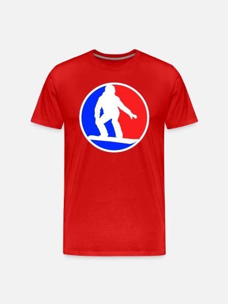 Snowboarding Logo - Men's Premium Organic T-Shirt - red