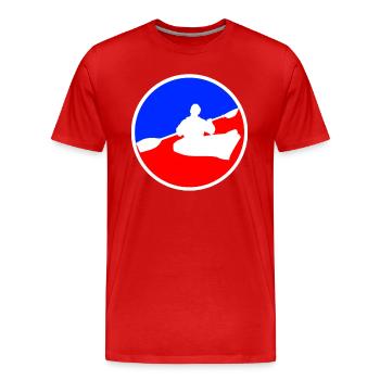 Kanusport Logo - Männer Premium Bio T-Shirt - Rot - Vorne - Damien (186cm)