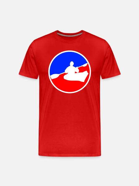 Canoeing Logo - Men's Premium Organic T-Shirt - red