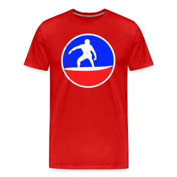 Logo de surf - T-shirt bio Premium Homme - rouge - Devant - Damien (186cm)