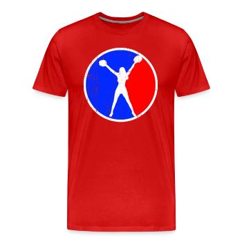 logo de cheerleading - T-shirt bio Premium Homme - rouge - Devant - Damien (186cm)