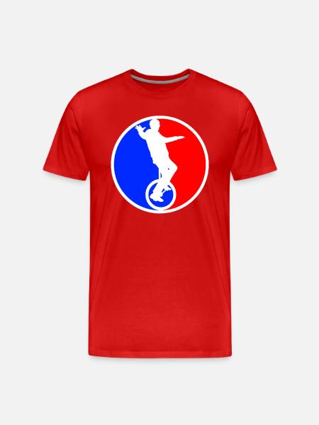 Unicycle Logo - Men's Premium Organic T-Shirt - red