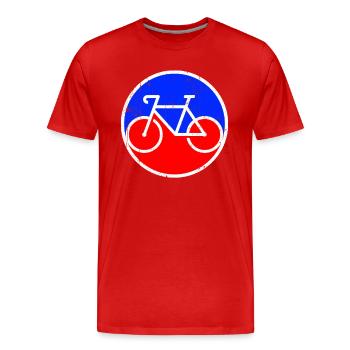 Logo du vélo - T-shirt bio Premium Homme - rouge - Devant - Damien (186cm)