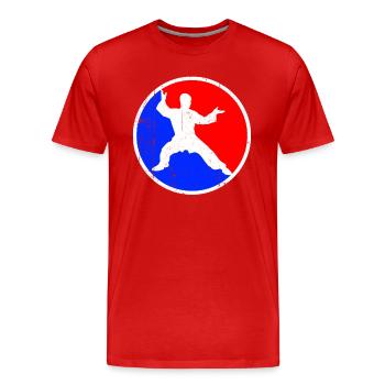 Kampfsport Logo - Männer Premium Bio T-Shirt - Rot - Vorne - Damien (186cm)