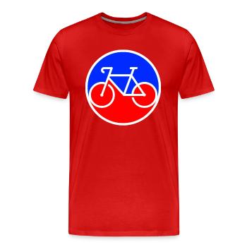Logo du vélo - T-shirt bio Premium Homme - rouge - Devant - Damien (186cm)
