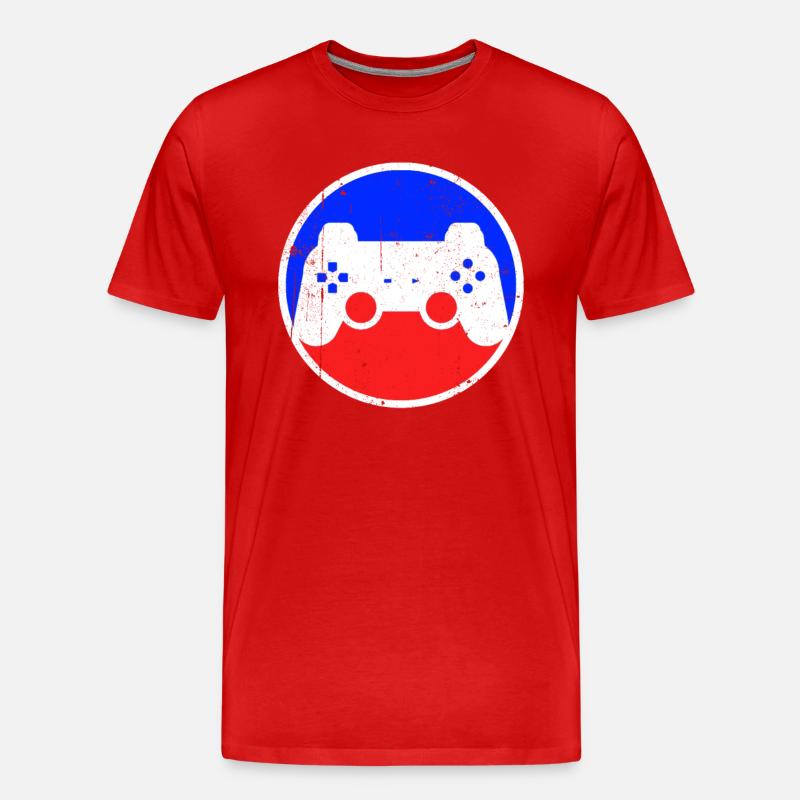 Gaming Logo - Männer Premium Bio T-Shirt - Rot