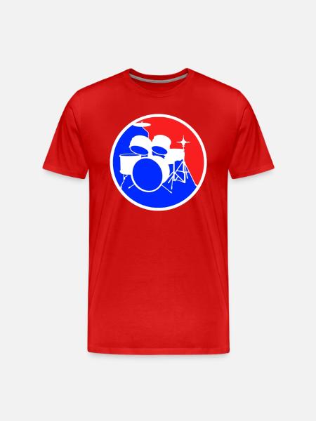 Drums Logo - Men's Premium Organic T-Shirt - red