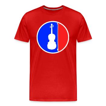 Logo du violon - T-shirt bio Premium Homme - rouge - Devant - Damien (186cm)