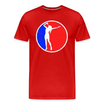 Logo chantant - T-shirt bio Premium Homme - rouge - Devant - Damien (186cm)