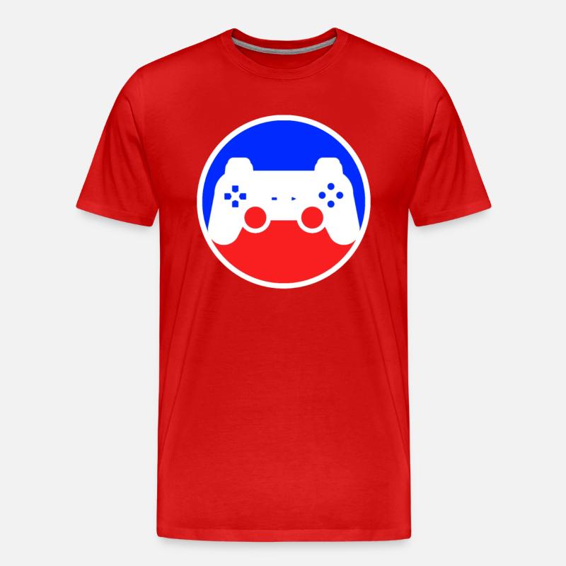Logo de jeu - T-shirt bio Premium Homme - rouge