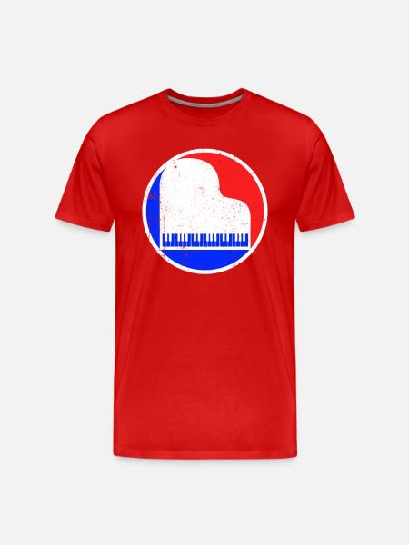 Piano Logo - Men's Premium Organic T-Shirt - red