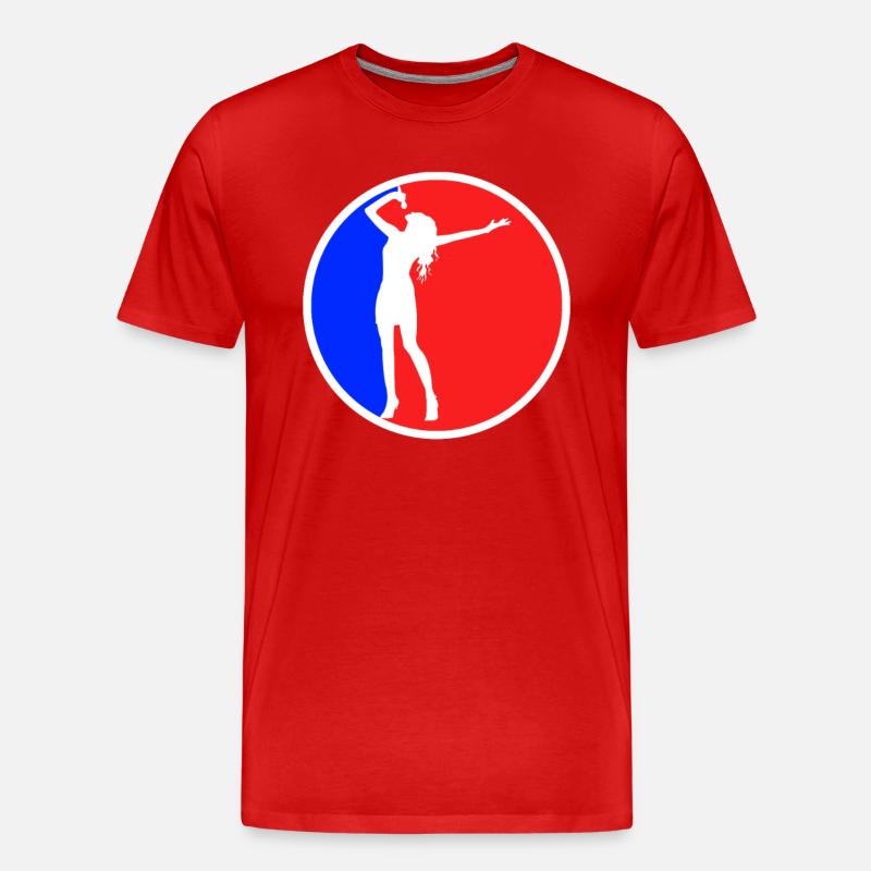 Singen Logo - Männer Premium Bio T-Shirt - Rot