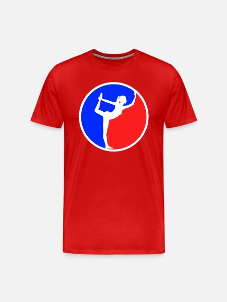 Yoga Logo - Men's Premium Organic T-Shirt - red