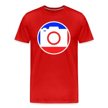 Logo de la photographie - T-shirt bio Premium Homme - rouge - Devant - Damien (186cm)