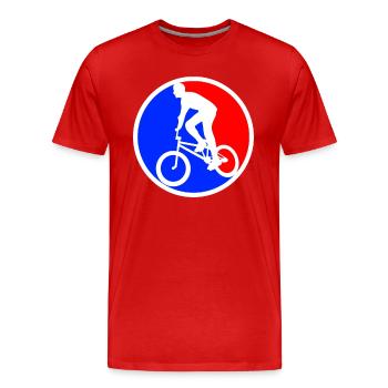 BMX Logo - Männer Premium Bio T-Shirt - Rot - Vorne - Damien (186cm)