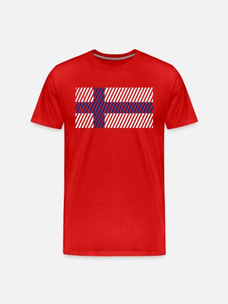 Finland flag - Men's Premium Organic T-Shirt - red