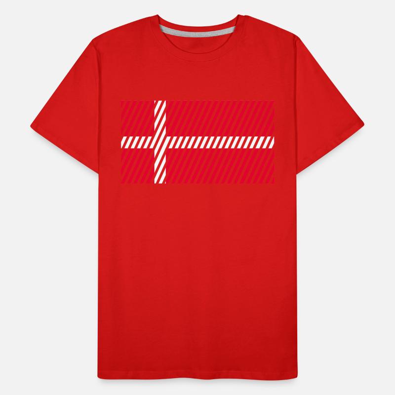 Drapeau du Danemark T-shirt bio Premium Homme