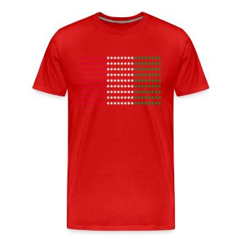 Italian flag - Men's Premium Organic T-Shirt - red - Front - Damien (186cm)
