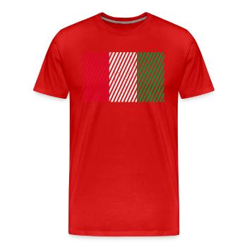 Italian flag - Men's Premium Organic T-Shirt - red - Front - Damien (186cm)