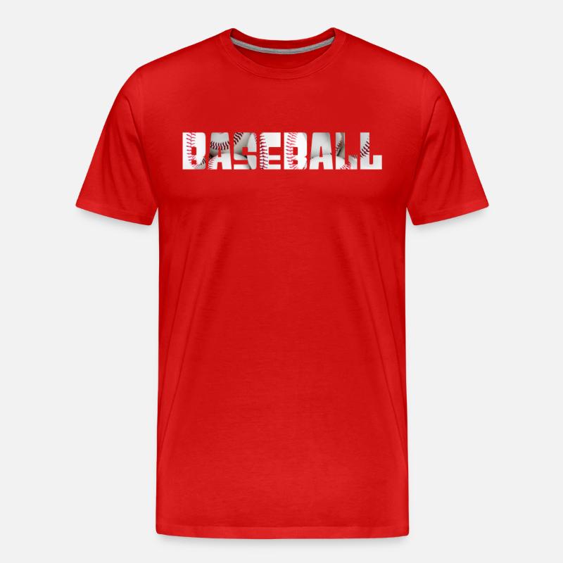 baseball - Männer Premium Bio T-Shirt - Rot