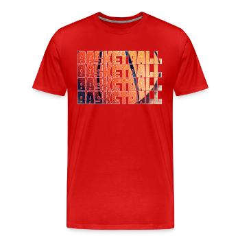 Basket-ball - T-shirt bio Premium Homme - rouge - Devant - Damien (186cm)